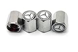 BZQq Zinc Alloy Tire Stem Valve Caps For Mercedes-Benz（A set of four Pcs）