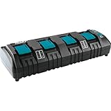 Makita DC18SF 18V Lithium-Ion Rapid Optimum 4-Port Charger, 1-Pack