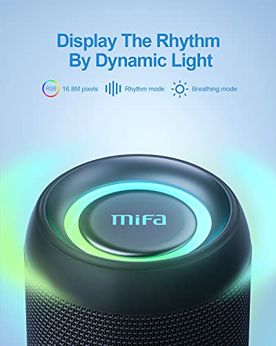 MIFA A90 Caixas de Som Portáteis Bluetooth, Alto-falante Bluetooth portátil IPX7 à prova d'água, 60W Bass, Emparelhamento estéreo sem fio, Mic embutido, Suporte Micro SD, USB, AUX-in, USB-C Charing