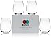 Unbreakable Wine Glasses | Stemless Wine Cups - Set of 4 | 20 oz Shatterproof Tritan Plastic Wine Glasses| Perfect Gift Box | 100% Dishwasher Safe | For Indoor or Outdoor Use | By BONDII