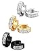 Jstyle Stainless Steel Womens Mens Hoop Earrings Huggie Earrings CZ Piercings 18G