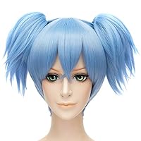 Nunubee Double tail Assassination Classroom Shiota Nagisa Unisex Cosplay Anime Costume Wigs Light Blue