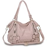 MG Collection Samantha Weave Belt Hobo Handbag, Pink, One Size