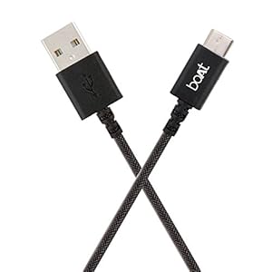 boAt Type-c A400 Type-C to USB A Cable for All Type C Phones (Lg nexus 5x), 1Mtr (Grey)