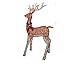 VH&G - Pre-lit Glittering Brown Rustic Buck - 150 Clear Lights - 5 Feet Tall