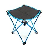 Silfrae Camping Stool Outdoor Folding Stool Portable Travel Chair with Carry Bag for Fishing Hiking Camping