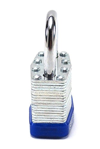 Elitexion Heavy Duty Laminated Steel Padlock, Commercial Grade Keyed Alike 1-Inch (Pack of 4) - Thumbnail 4