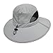 LETHMIK Outdoor Waterproof Fishing Hat,Summer UV Protection Breathable Boonie Hat Hunting Safari Sun Hat Light Grey