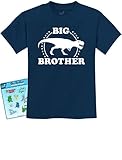 Big Brother Gift For Elder Sibling - Trex Raptor Kids T-Shirt With Stickers