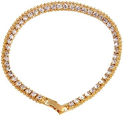 minjiSF Bracelets for Women Girls Roman Style Woman Crystal Diamond Bangle Gifts Jewelry Adjustable Bracelets for Couples Anniversary
