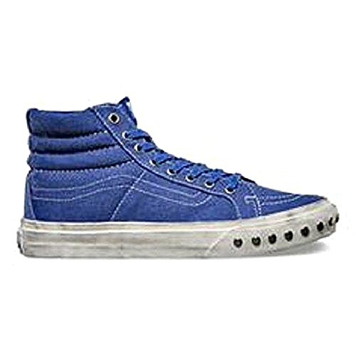 Vans Sk8 Hi Slim Womens Size 7.5 Overwashed Deep Ultramarine Blue Fashion Skateboarding Shoes