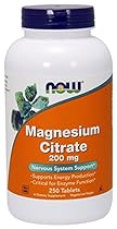 NOW Magnesium Citrate 200 mg,250 Tablets