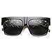MLC EYEWEAR ® Retro Old School Thick Metal Coating Chain Sunglasses