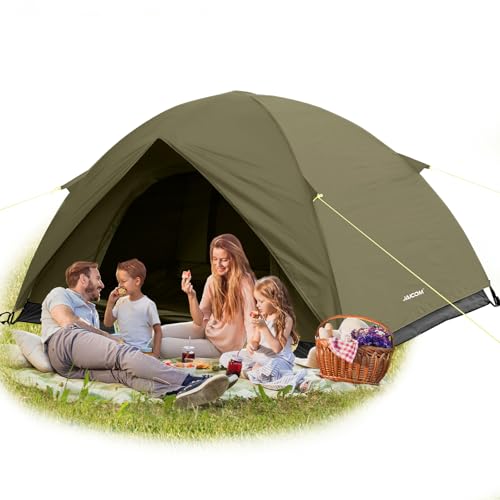 JAICOM Camping Tent, Ultralight 3-4 Seasons Tent, Anti UV and Waterproof, Double Door Ventilation, Easy to Install, Ideal for Camping, Backpacking, Holiday Activities and Families