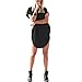 Doreen Women's Loose Hoodie T Shirt Tops Short Sleeve Mini Dress Casual Blouse