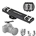 Hot Shoe Mount TTL Dual Holder KONNWAN Hot Shoe Flash Speedlite Light Trigger Splitter Double Hot Shoe Adapter Mount Holder for Nikon DSLR Camera Camcorder