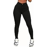 WGXWGX Skinny High Waisted Jeans for Women Stretchy Boyfriend Slim Fit Long Denim Pants Pull Trendy Jeans Fashion