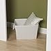 Household Essentials Medium Tapered Fabric Storage Bin with Handles, Natural Canvas