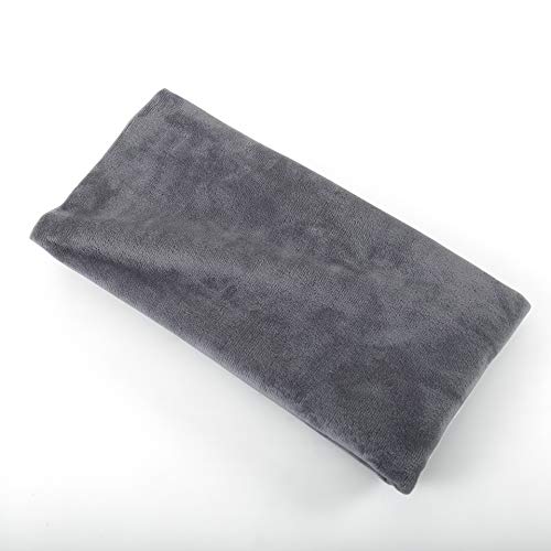 Evolive Soft Micromink Euro Sham Cover Pillowcase Replacement with Zipper Closure (Grey, 26"X26")