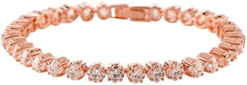 Ananth Jewels Somma Made with Swarovski Zirconia Bloom Cut Tennis Bracelet for Women 7"