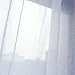 NICETOWN White Voile Textured Sheer Curtains, Grommet Top Medium Length 63