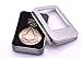 Ddjbdb Quartz Mens Pocket Watch 35CM Fob Chain for Mens with Box, I Love You Till The End of Time Silver