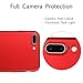iPhone 8 Plus Case,iPhone 7 Plus Case, AnsTOP Thin Exact-Fit 360 Full Body Case Coverage Protective Dual Layer iPhone Hard Case with Tempered Glass Screen Protector For iPhone 8 Plus / 7 Plus(Red)