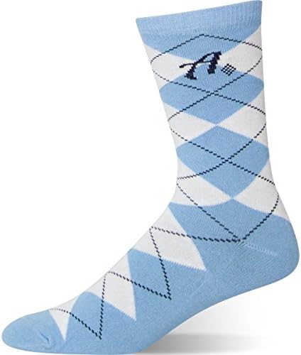 Argoz Mens Blue Skies Blue/White Argyle Sock Large Sky Blue/White
