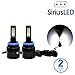 SiriusLED X2 Model Extremely Bright CSP LED Chip 8000 Lumens Headlights Fog Lights Bulb Conversion Kit 6000K Xenon White (H11 H8 H9)