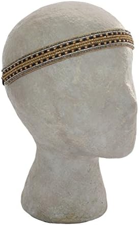 Ideas 108 Beaded Lines Fashion Headband in Gold