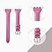 Secbolt Leather Compatible Apple Watch Band 42mm 44mm Iwatch Series 6 5 4 3 2 1 SE Slim Replacement Retro Wristband Strap Iwatch Stainless Steel Buckle, Fuchsia