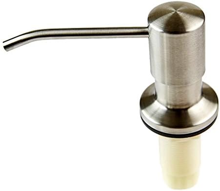 Stainless Steel Sink Soap Dispenser (Satin) - Large Capacity 17 OZ Bottle - Easy Installation - Well Built and Sturdy Countertop Soap Dispenser
