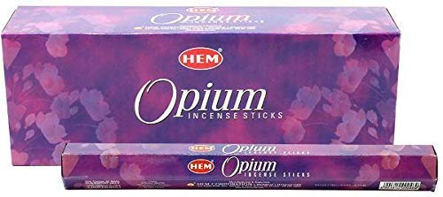HEM Lavender Incense Sticks | Pack of 6 Hexagonal Tubes | Hand Crafted in India | Floral Fragrance | 301g (Opium)