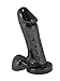 Cloud Nine Collection Cloud Nine Delightful Dong With Balls, Black 7-inch Thick, Black