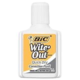Bic Correction Fluid, Quick Dry Formula, 20ml, White (BICWOFQD12WE)