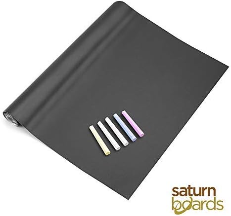 SELF Adhesive Blackboard Vinyl Blackboard Sticker Dry Wipe Erase Blackboard Sticker Polypropylene Material Decal Paper Removable Chalk Board Wall Sticker Includes 5 White Chalks 45cm x 200cm