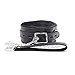AOTNEG STAR Black Collar Pu Leather Choker Necklace with Chain for Women Men Ladies