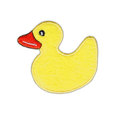 Larger Fuzzy Yellow Duck Patch Soft Bath Tub Toy Embroidered Iron On Applique