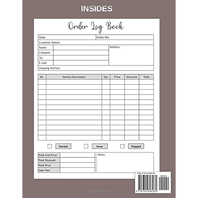 Buy Order Log Book For Small Business An Ideal Customer Order Journal Daily Sales Tracker Paperback February 15 2021 Online In Usa B08wv4wqd4