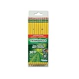 Dixon Ticonderoga Pre-sharpened with Erasers Pencils, 2, Yellow, 2 Boxes of 30 (13830)