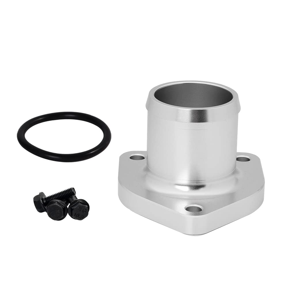 Photo 1 of HiwowSport Billet Aluminum Thermostat Housing for 1999.5-2003 Ford Powerstroke 7.3L Thermostat Housing with Leak Proof Seal Silver