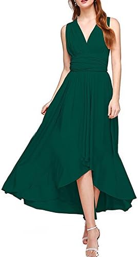 Women's Transformer Infinity Hi-Low Dress Multi-Way Wrap Convertible Maxi Dress