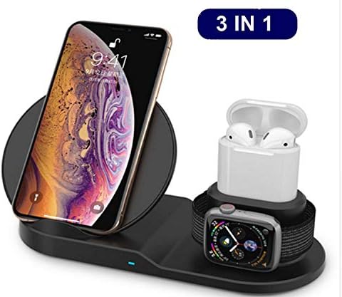 MQOUNY Wireless Charger,3 in 1 Wireless Charging Stand for Apple Watch,Charging Station for Airpods,Fast Wireless…