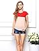 Aishang Women's Ladies Summer Casual Short Sleeve Chiffon T-Shirt Tops Blouse Red