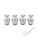 Elegant Pearl White & Silver Cremation Urn - Solid Brass Everlasting Love Cremation Urn - Premium Quality Silver Pearl White Cremation Urn for Human Ashes with Velvet Bag or Box (Set of 4 Keepsake)