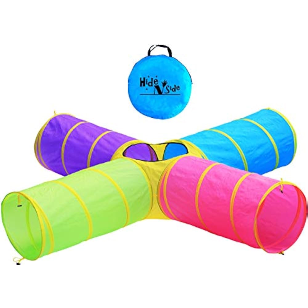 Play Tents & Tunnels Hide N Side Kids Tunnels, Indoor Outdoor Crawl