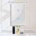 Syue WiFi Smart Wall Light Touch Panel Switch,Remote Control with Smart Phone,Compatible with Alexa and Google Assistant,Timer Function,Wireless Lighting Control(Wall Switch 2 Gang)