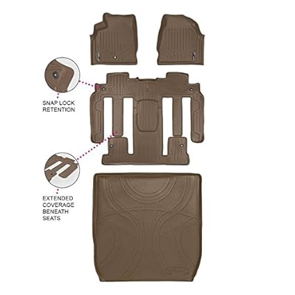 Amazon Com Maxliner 2008 Buick Enclave Floor Mats 3 Row Set