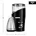 Gourmia GCG185 Electric Burr Coffee Grinder - Heavy Duty Steel Grinding Disc - Removable Bean Hopper & Cup - 20 Grind Size Settings - 2-18 Cup Selection - 150W - Black