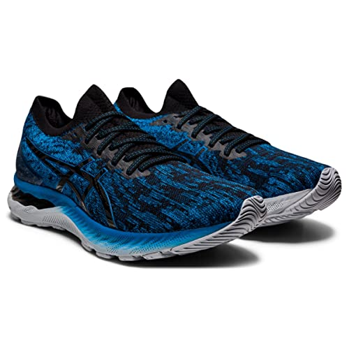 ASICS Men's GelNimbus 23 Knit Running Shoes, 9.5, Reborn Blue/Black